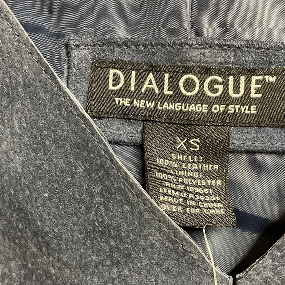 Dialogue Navy Suede Cape / Lined New With Tags QVC - Picture 2 of 9